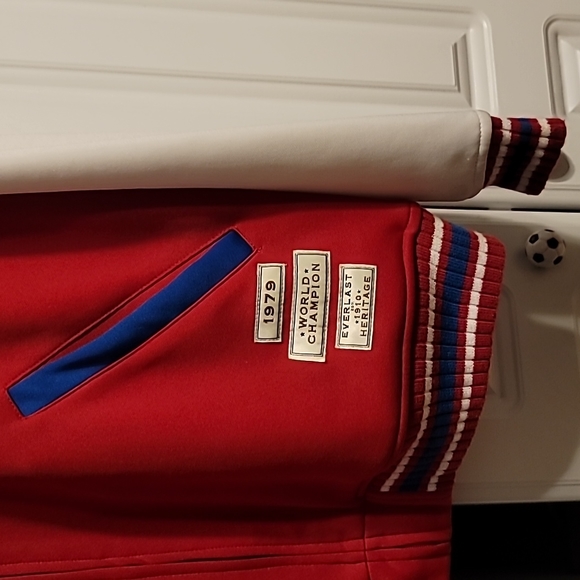 Everlast Heritage Sugar Ray Leonard Bomber Jacket 1979 World Champion Red Sz L - Picture 7 of 15